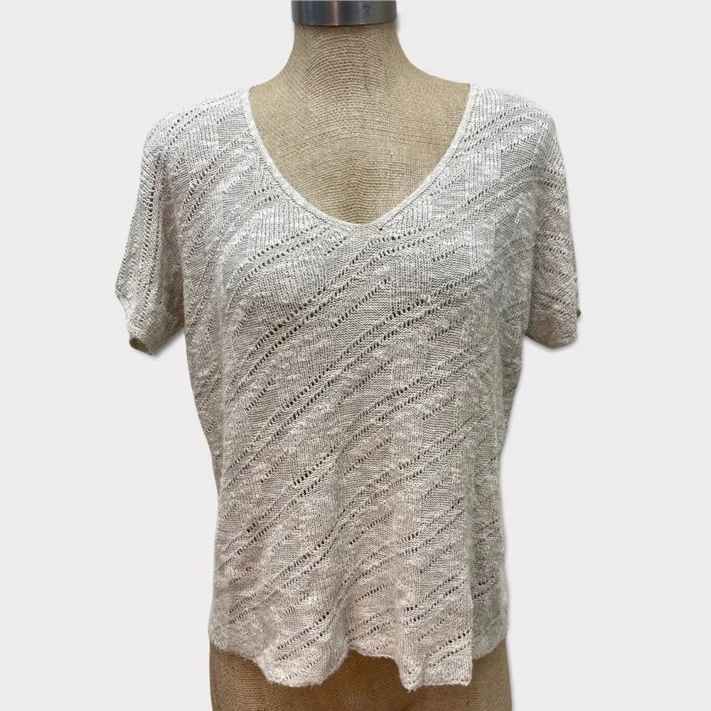 EILEEN Fisher Italian Yarn Linen Top XS